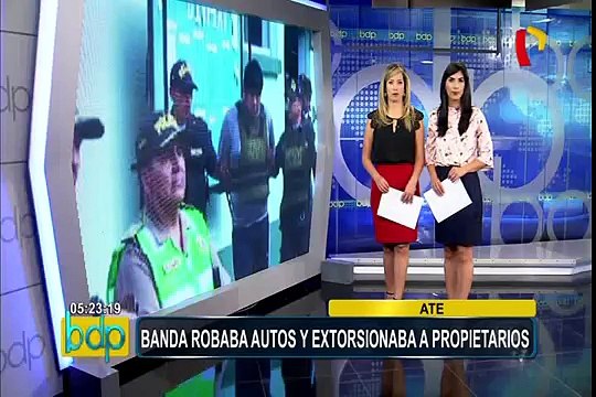 Ate: capturan a banda que robaba autos y extorsionaba a sus propietarios