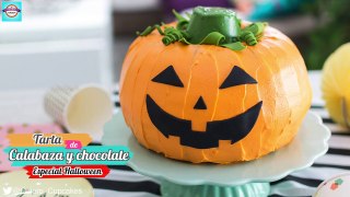 Tarta de calabaza y chocolate rellena de M&M´s | Especial Halloween | Quiero Cupcakes!