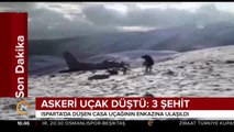 Askeri uçak düştü: 3 şehit