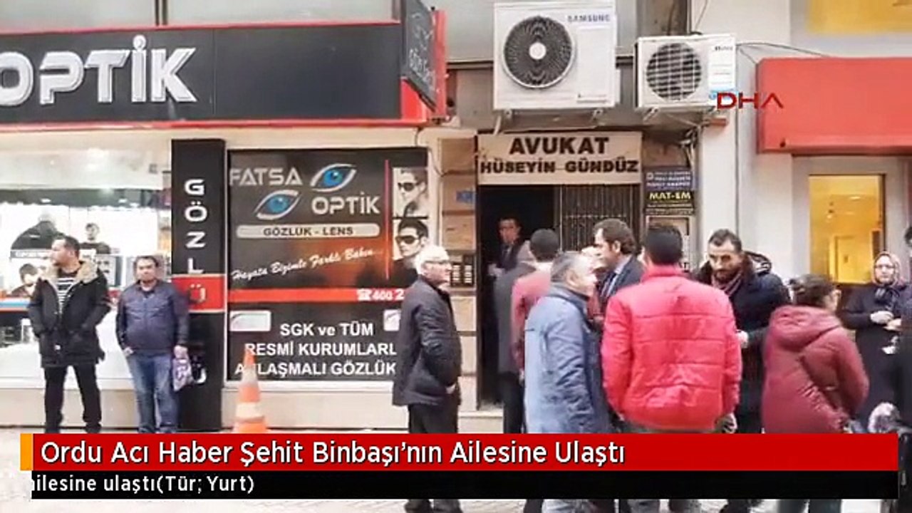 Ordu Acı Haber Şehit Binbaşı'nın Ailesine Ulaştı