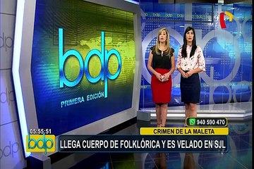 San Juan de Lurigancho: son velados los restos de la cantante folclórica Vilma Cruz Pinedo