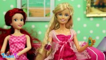 Barbie Pijama Partisi Evcilik! Prenses Ariel ve Uğur Böceği Marinette ile Eğlenceli Gece!