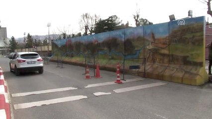 Siirt'te Güvenlik Duvarları Renkli Motiflerle Süsleniyor