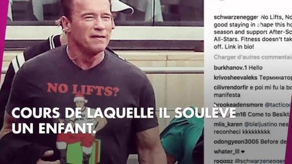 PHOTOS. Arnold Schwarzenegger mégalo ? Il ADORE porter des t-shirts à son effigie !