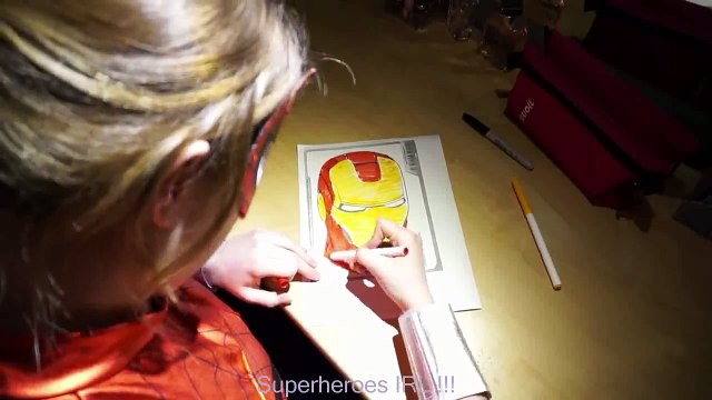 #15Iron Man vs Spidergirl In Real Life! Superhero Arm Wrestling Fight! and Colors Learning | Superheroes | Spiderman | Superman | Frozen Elsa | Joker
