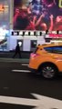 Mercedes AMG C63 Burnout in time square NYC