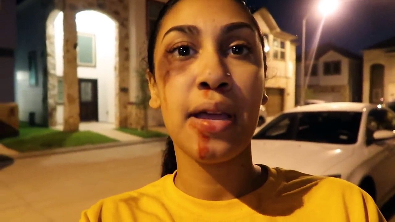 I GOT BEAT UP PRANK ON HUSBAND!!!