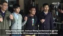 Hong Kong democracy activist Joshua Wong jailed for protest