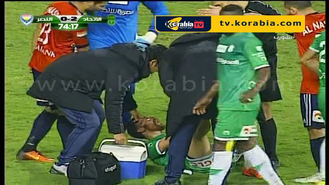 خروج كابوريا لاعب الاتحاد والمعار من الزمالك للإصابه