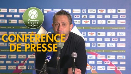 Conférence de presse FBBP 01 - Quevilly Rouen Métropole (3-5) : Hervé DELLA MAGGIORE (BBP) - Emmanuel DA COSTA (QRM) - 2017/2018