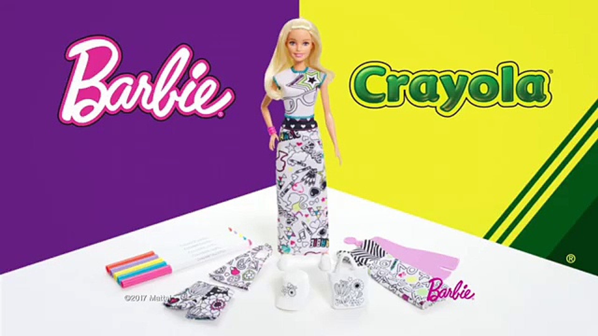 Barbie crayola color in cheap fashion doll