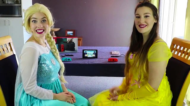 #2 Frozen Elsa & Belle NINTENDO SWITCH CHALLENGE!!! w Spiderman Joker Fun Superhero in real life | Superheroes | Spiderman | Superman | Frozen Elsa | Joker