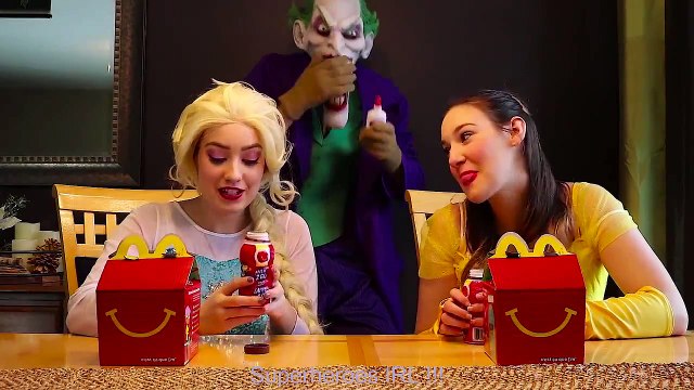 #1Spiderman ATTACK Frozen Elsa w Joker Maleficent Belle Spidergirl Iron Man Hair Stuck Fun | Superheroes | Spiderman | Superman | Frozen Elsa | Joker