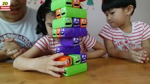 疊疊樂/層層疊蟲蟲 桌面遊戲 親子互動 玩具開箱 Wobbly Worms Tower Balancing Game Toys