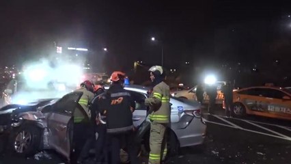 뺑소니하다 택시 잇달아 '쾅쾅'...2명 중상 / YTN