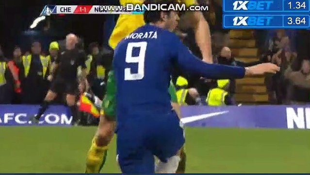 Alvaro Morata Gets Red Card HD - Chelsea 1-1 Norwich City 17.01.2018