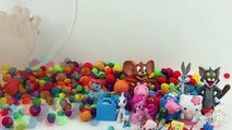 ♥ Play Doh Rainbow Castle of Princess Giant Surprise Egg and Dippin Dots Colorful Compilation