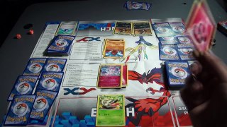 Pokemon Card Battle Report X and Y Starter Sets.