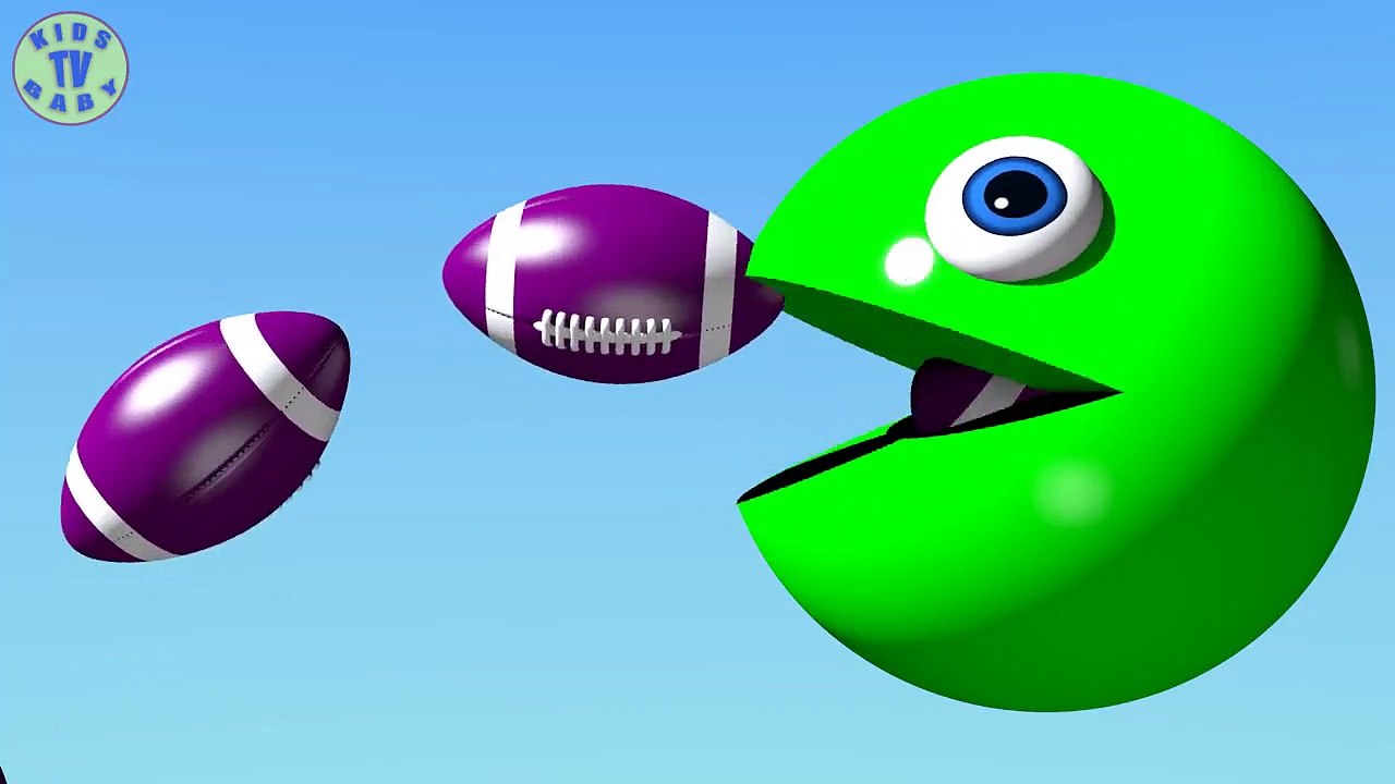 Learn Colors With 3D Rugby Ball and P