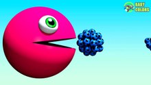 ⚽ Learn COLORS With 3D Soccer Ball And PACMAN For Kids Toddl