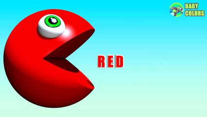 ⚽ Learn COLORS With 3D Soccer Ball And PACMAN For Kids Toddlers Babies-RwAwUQqTrBU