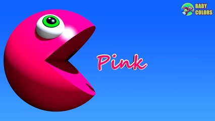 Learn Colors with 3D Airplanes shape and Funny Pacman for Kids Babies Toddlers-ivFgjwW7afA