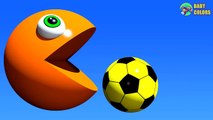 ⚽ Learn COLORS With 3D Growing Soccer Ball And Funny PACMAN For Kids Toddlers Babies-vhnZwj9v