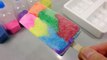 DIY How To Make Rainbow Glitter Ice Cream Slime Freeze !! 반짝이 무지개 아이스크림 액체괴물 만들기 액괴 얼리기 흐르는 점토 슬라임