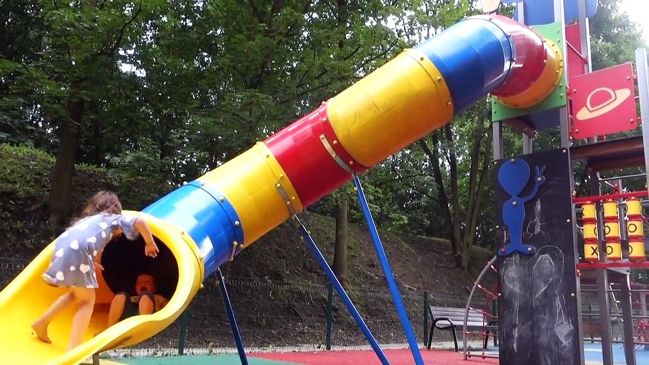 Playground Fun for Children - Kids fun Family Park with Slides Twisted