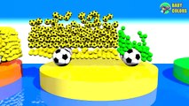 Learn Colors With 3d Truck Cars shape and Soccer Balls