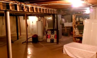 Basement remodel walk through before renovations