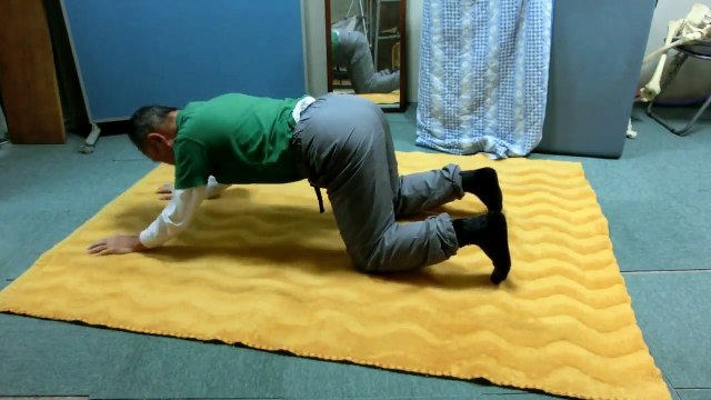 Gist: Lift a knee with elbows extended on all four (#Feldenkrais ATM)