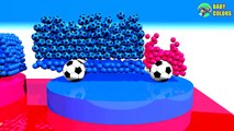 Learn Colors With 3d Truck Cars shape and Soccer Balls For Kids Tod