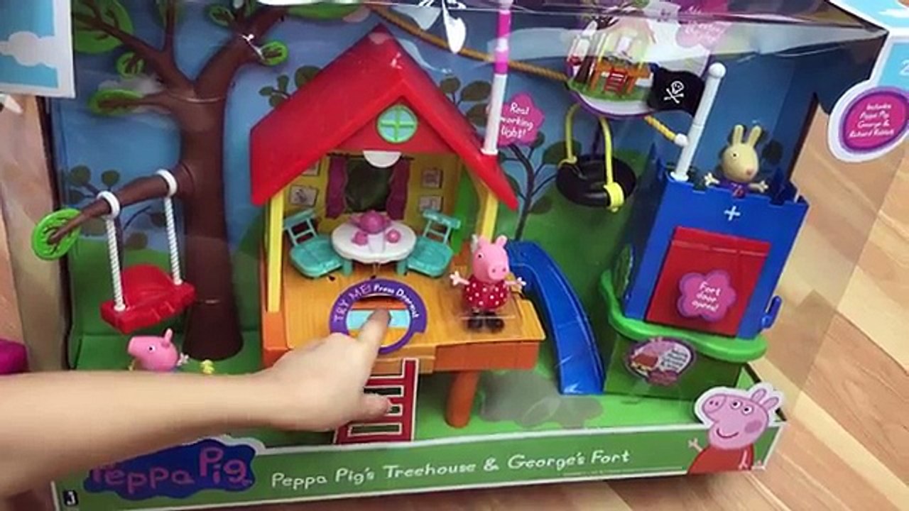 GIANT PEPPA PIG SURPRISE EGG TOYS Biggest Toy Eggs Surprises TreeHouse George DaddyPig Holiday Plane