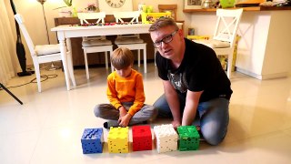 Learn Colors with LEGO Surprise Toys BOX Family Fun Time -
