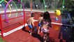 Baby girl and baby boys palying playground water playground Funny baby movie for kids children