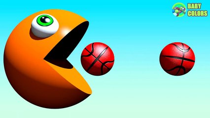 Learn COLORS With 3D Basket Balls And