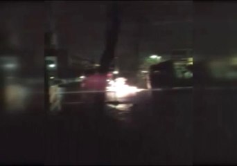 Trafodaki Patlama Anları Geceyi Aydınlattı