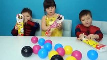 Balls Learning Colors with Kids and Surprise Eggs Learn colors and open eggs surprises for Bab