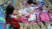 Baby Poops Sunbathe on Vacation with Baby Doll Kids and Chuppa Chups Lollipops  Toys Baby video
