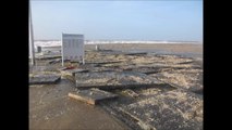 les ravages de la Tempête ELEANOR sur la plage du Havre