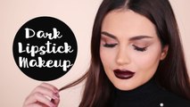 Dark Lipstick Makeup Tutorial | مكياج جذّاب مع أحمر شفاه داكن