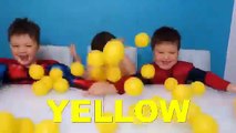 Balls Learning Colors with Kids and Surprise Eggs Learn colors and open egg