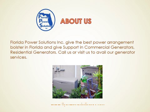 Backup Power Solutions for Home - Florida Power Solution Inc