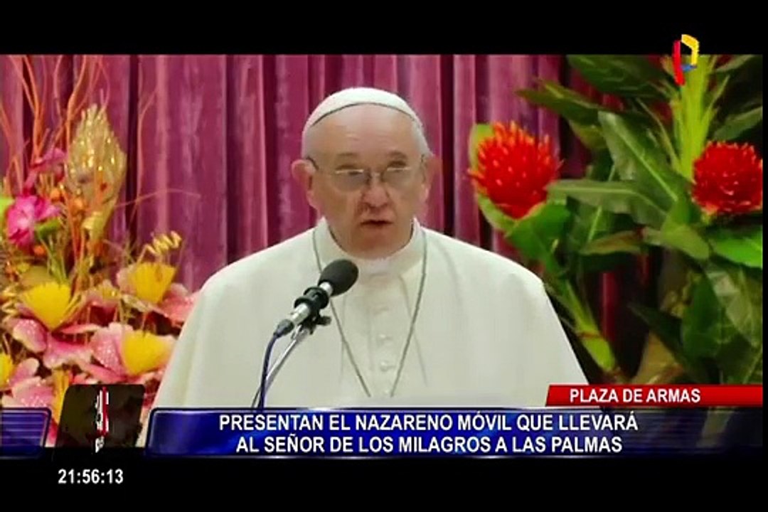 Presentan el Nazareno Móvil: vehículo que llevará al Señor de los Milagros a Las Palmas