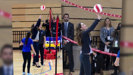 Kate Middleton Plays Volleyball in Heels