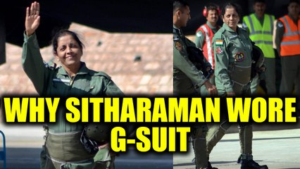Nirmala Sitharaman donned special suit before flying in Sukhoi-30, Know what is G-suit|Oneindia News