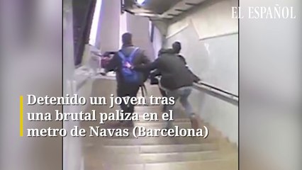 Detenido un joven tras una brutal paliza en el metro de Navas
