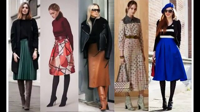 Warm style in skirts and dresses for winter - 2018 Fashionista