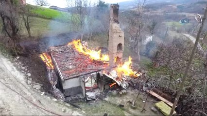 2 Katlı Ev Alev Alev Böyle Yandı